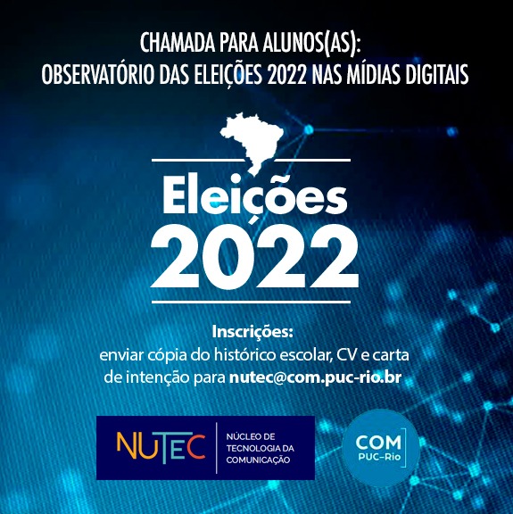 Chamada para alunes de graduação: Observatório das eleições 2022 nas mídias digitais