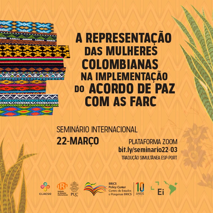Seminário Internacional | A Representação das Mulheres Colombianas na Implementação do Acordo de Paz com as FARC